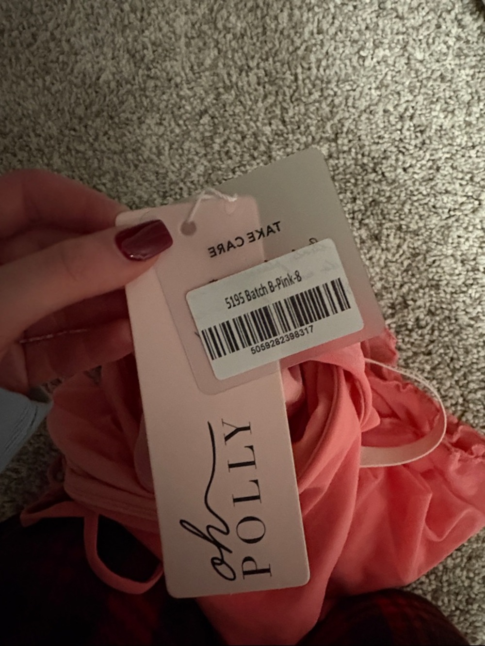 Oh Polly Coral Pink Mini Dress - Picture 4 of 4